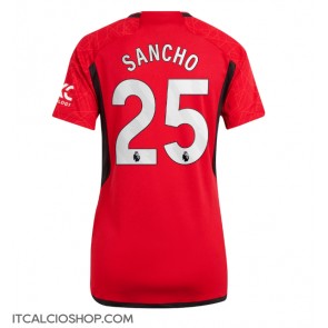 Manchester United Jadon Sancho #25 Prima Maglia Femmina 2023-24 Manica Corta